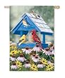 Spring Birdhouse Silk Reflections Regular Size Flag