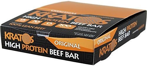 Kratos Foods Kratos Protein Beef Bar Original - 12 Bars - 1.2 oz Each by Kratos Foods