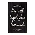 Live Well, Laugh Often, Love Much - Black/Linen (12")