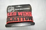 Detroit Red Wings Logo NHL extra wide Bulky Bandz Bracelet 2 pack *NEW*