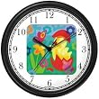 Easter Chick Hatching out of Easter Egg No.3 Easter Theme Wall Clock by WatchBuddy Timepieces (Slate Blue Frame)