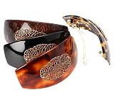 France Luxe Filigree Florentine Wide Volume Barrette - Classic