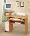 Kitchen & Housewares : Home Office Oak Finish Computer Desk w/Sliding Keyboard Tray + Tower Stand