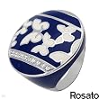 ROSATO Made in Italy Stylish Ring With Cubic zirconia Beautifully Designed in Two tone Enamel and 925 Sterling silver. Total item weight 13.4g (Size 6)
