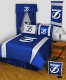 TAMPA BAY LIGHTNING 6 pc FULL BEDDING SET Boys Comforter Sheets Sham NHL Hockey