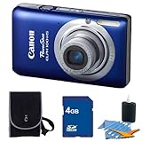 Canon PowerShot ELPH 100 HS Blue Digital Camera 4GB Bundle - Includes Power ....