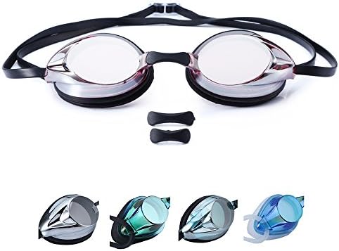 Adult Swim Goggles - Best Prescription Swimming Goggles for Kids Men Women Youth, Professional Anti Fog Mirror Coating UV Protection No Leaking, Ear Plugs Free Protection Case Included