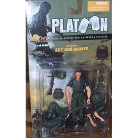 Platoon - 2007 - 21st Century Toys - Tom Berenger as Sgt. Bob Barnes Action Figure - Special Edition Movie Figure - 1:18 Scale - w/ Weapons, Extra Limbs & Gear - New - Limited Edition - Collectible