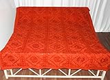 Ethnic Unique Home Decor Rajrang Embroidery Work Brocade Work Cotton Bed Sh ....