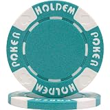 100 Suit Holdem Poker Chips - Light Blue