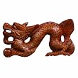 EXP Hand-carved Wood Crouching Dragon With Orb
