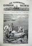 1872 Sorting Table Diamond Diggings Men Mining Art