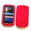 RIM BlackBerry Storm 9530 Thunder 9500 Soft Rubber Skin Case Silicone Protector Cover With Diamonds Red