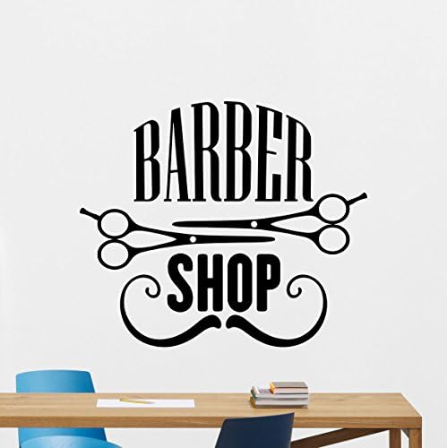 Barbershop Wall Decal Stylist Hairdressing Fashion Hair Salon Barber Salon Vinyl Sticker Haircut Barbershop Wall Art Design Housewares Beauty Salon Decor Removable Barber Shop Wall Mural 13bar
