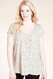 Plus Honeycomb Spot Print Top