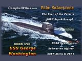 SSBN 598 USS George Washington Submarine Boomers Polaris Missiles Cold War old films DVD