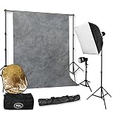 [23281] 2-Light Studio Flash Kit with Light Gray Sandwash Background and Support System--Steve Kaeser since 1989