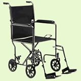 Invacare Easy Transport Wheelchair with Swingaway Footrests, 19 inch Seat Width, Black