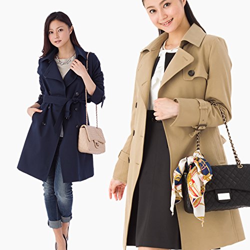 (スーリール) Sourire トレンチコート 冬 冬物 コート レディース ベージュ ダウン ダウンコート 羽毛 アウター 通勤 リクルート ライナー ネイビー ライナー ダウンライナー付き・撥水・3シーズン対応ミドル丈トレンチコート