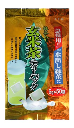 寿老園 抹茶入り玄米茶ティーパック 5g×50P