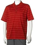 PGA Tour Men's Short Sleeve Poly Performance Stripe Golf Shirt