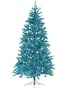 7.5' Sparkling Teal Pre-Lit Laser Tinsel Artificial Christmas Tree - Teal Lights
