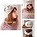 ZEQUK Lady Women Fashion Camellia Warm Soft Wool Crochet Headband Knit Wide Hair Band(Green)