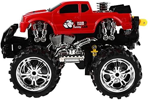 Crazy Dancing Musicial RC Car 40MHz 1:16 Scale Radio Remote Control RC Car Toys Racing Off Road Monster Vehicle-Red Color