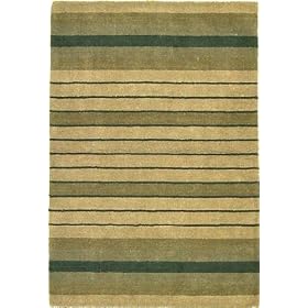 4'0 x 5'10 Cream Hand Tufted Wool Gabbeh Rug