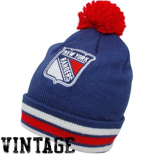 Mitchell And Ness New York Ranger Stripe Knit Cuff Cap Blue 0