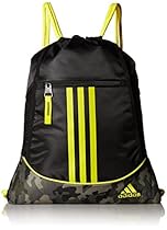 adidas Alliance II Sackpack, Black/Camouflage/Yellow, One Size
