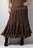 Roamans Plus Size Swirl Print Maxi Skirt by Denim 24/7