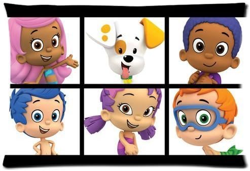 Bubble Guppies 20X30 Two Sides Custom Cotton &amp; Polyester Pillow Case Cover Cushion Cover Model: CHH-0290 (Build-to-Order)