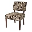 Mitchell Armless Chair - Zebra Brown/ Beige