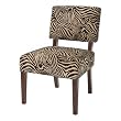 Mitchell Armless Chair - Zebra Brown/ Beige