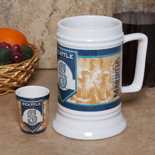 Seattle Mariners 20oz. Stein & 2oz. Shot Glass Set
