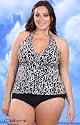 Liz Claiborne Winter Fields Plus Size Halter Tankini Swimsuit - Women's Swimsuit Plus Size Swimsuits