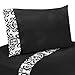 3 pc Twin Sheet Set for Black and White Isabella Bedding Collection by Sweet Jojo Designs