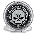 Harley-Davidson&Acirc;&reg; Bulova&Acirc;&reg; Skull Travel Clock. Glows in dark. Alarm. 99361-10V