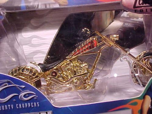 American Choppers OCC 1:18 Black Widow Golden Chrome Limite Edition