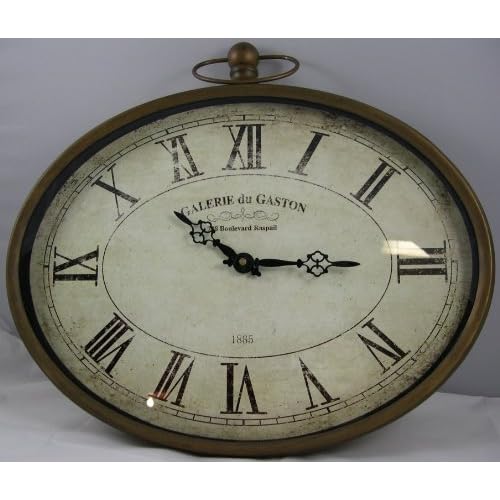 Vintage Style Oval French Wall Clock Galerie du Gaston
