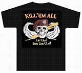 KILL 'EM ALL - Military Gear - Black T-shirt