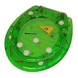 Green Transparent Toilet Seat with Golf Theme