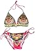 VonFon Flower Printing Push Up Top & Triangle Bottom Women Swimwear Bikini