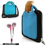 Sony DVPFX950 9-Inch Portable DVD Player Hard Nylon Cube Carrying Travel Case with Extra Pocket for Accessories+ Includes a eBigValue (TM) Determination Hand Strap Key Chain + Includes a Crystal Clear High Quality HD Noise Filter Earbuds Earphones Headphon