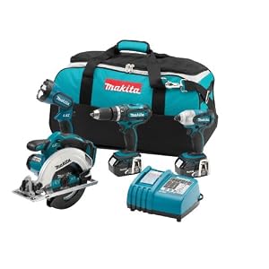Makita LXT405 4-Piece 18-Volt LXT Lithium-Ion Cordless Combo Kit