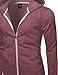 Youstar Men's Basic Solid Light Weight Hoodie Jackets