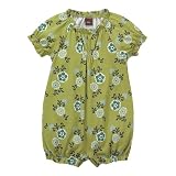 Tea Collection Camelia Dot Raglan Romper, Lily Pad, 12-18 Months