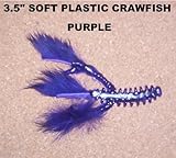 3.5 Soft Plastic Crawfish - Purple (10 Pack) Various tail colors