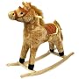 Happy Trails Horse Plush Rocking Horse - Wooden Rocker